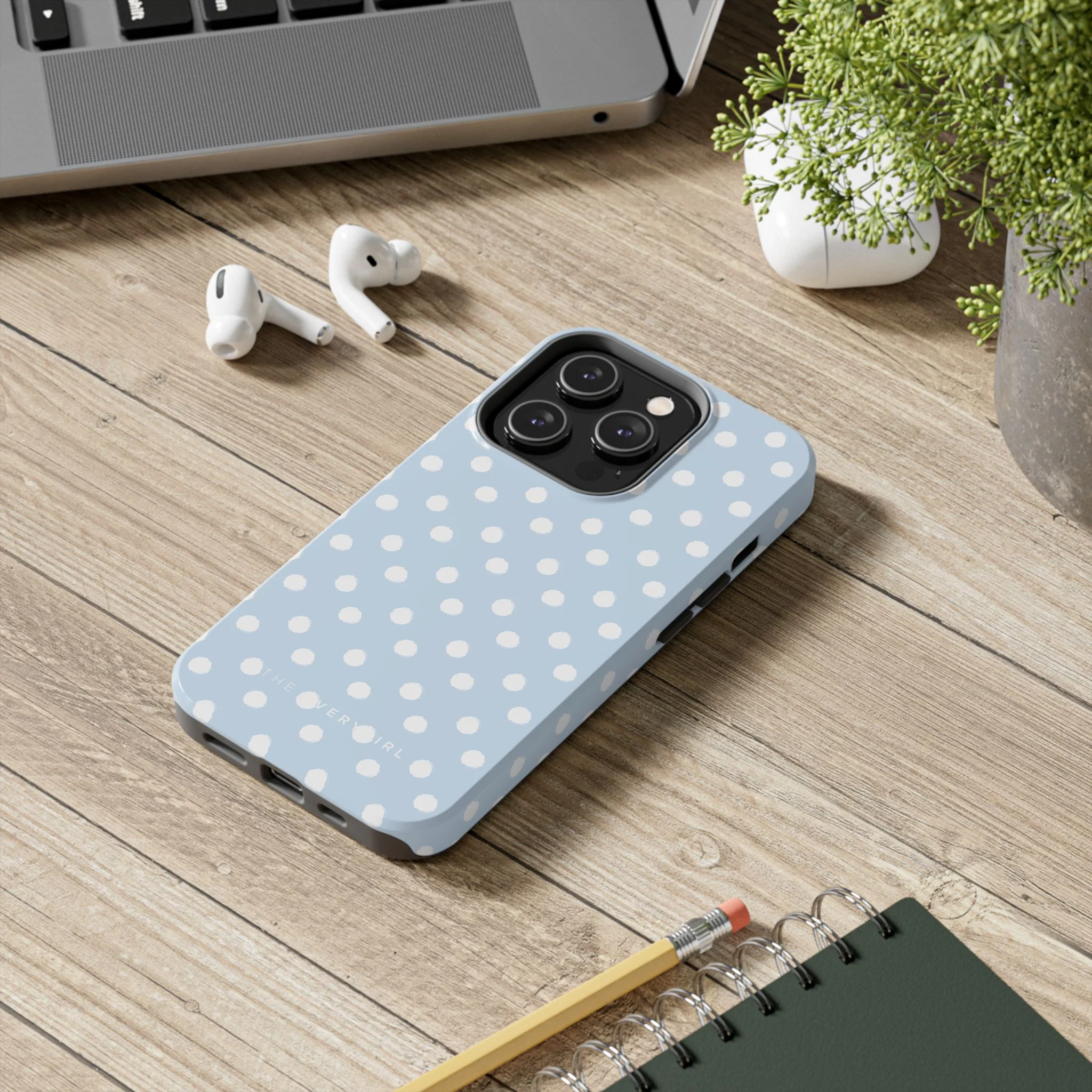 Blue & White Polka Dots Phone Case - Image 67