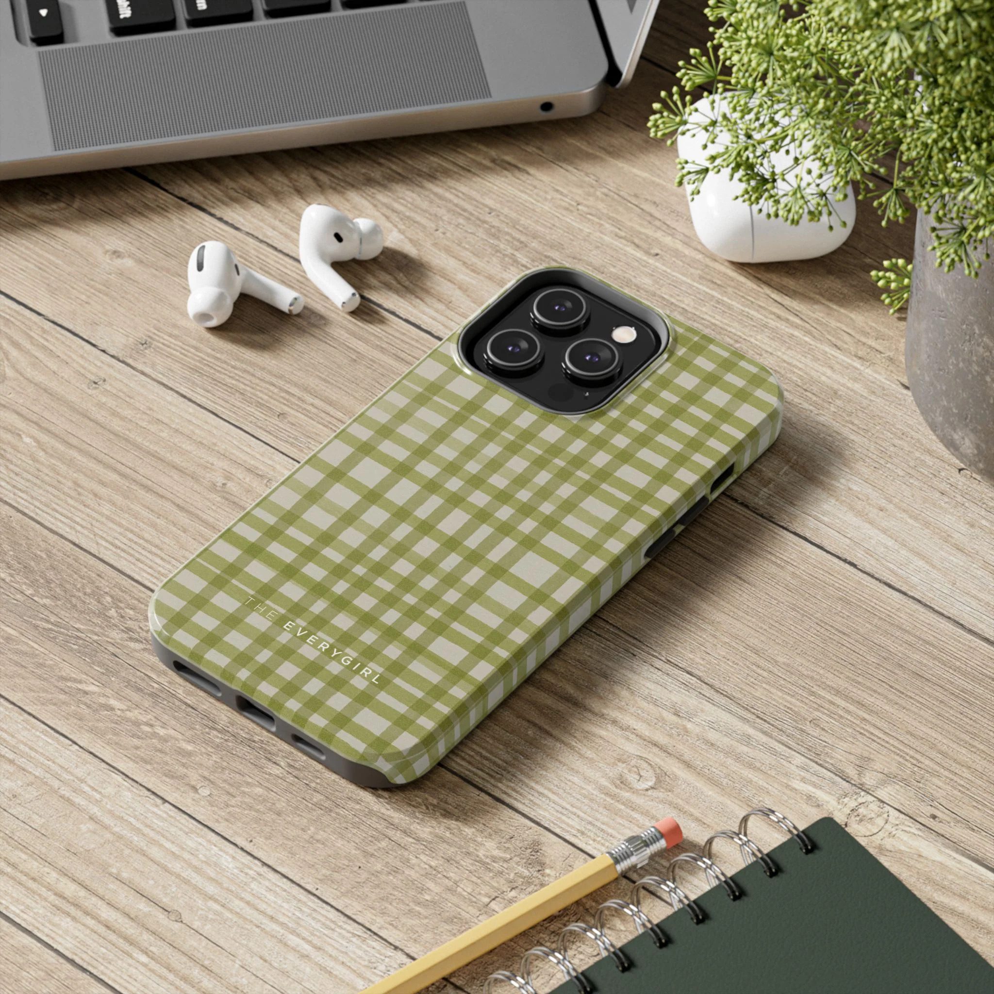 Green Gingham Phone Case - Image 68