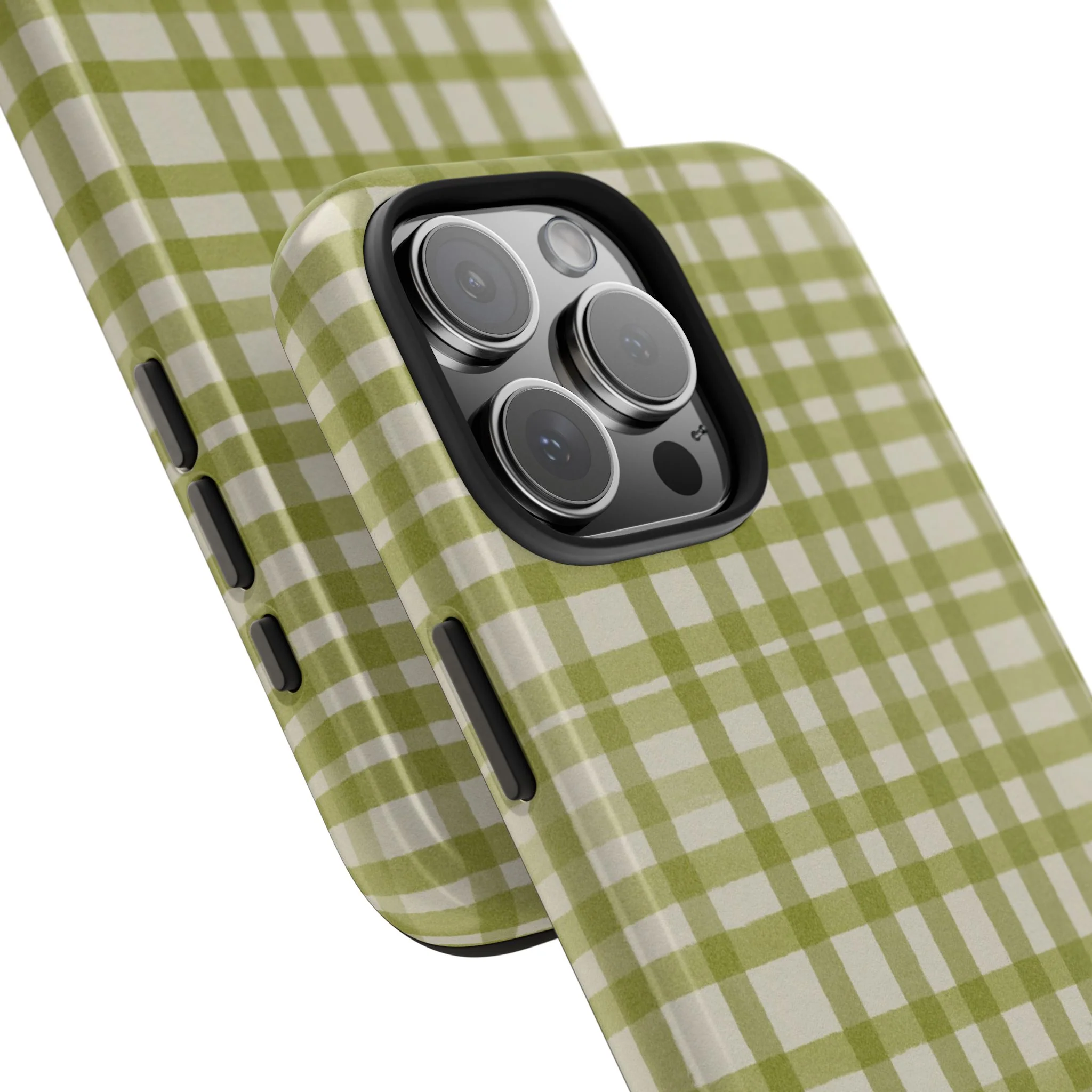Green Gingham Phone Case - Image 96