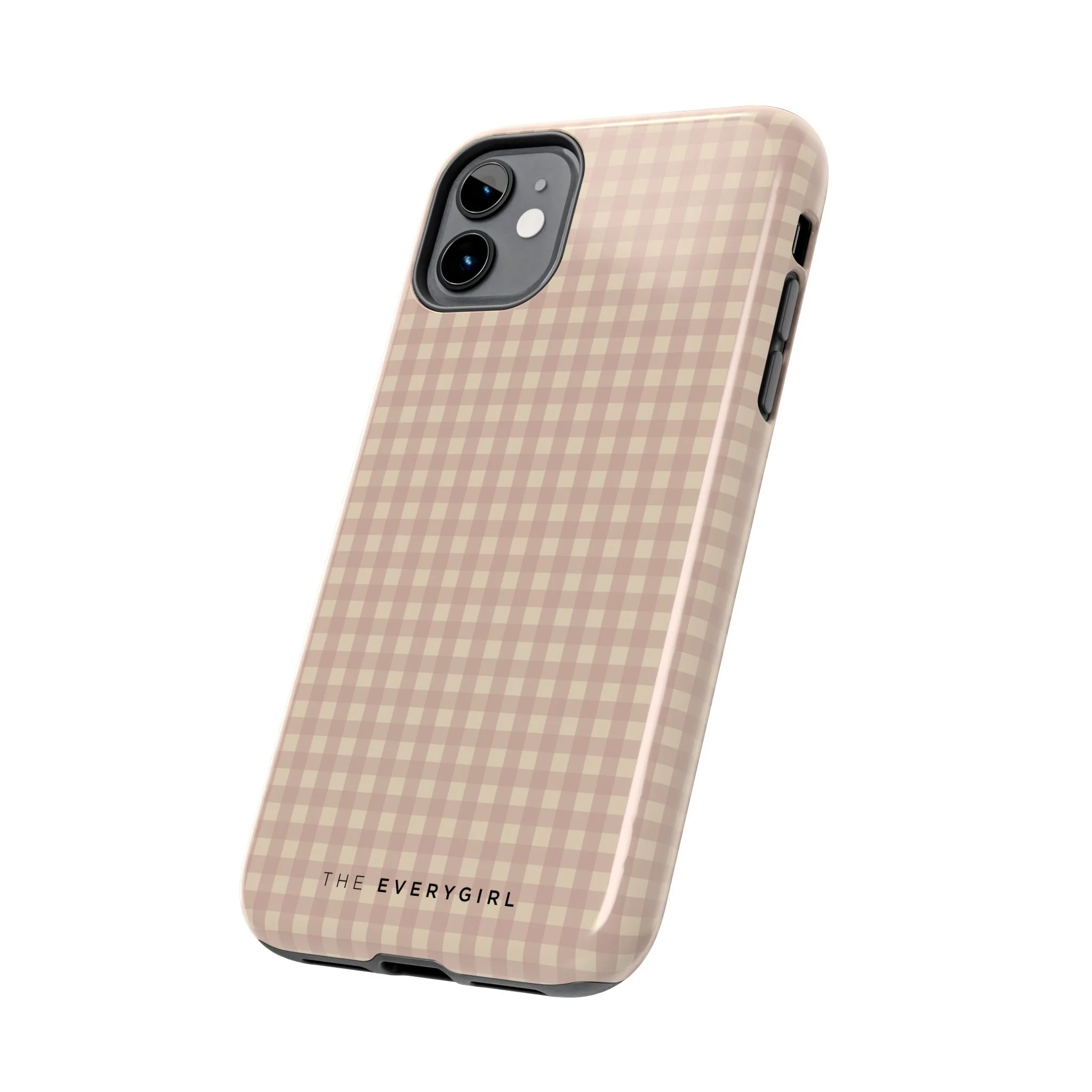 Neutral Blush Gingham IPhone Case - Image 44