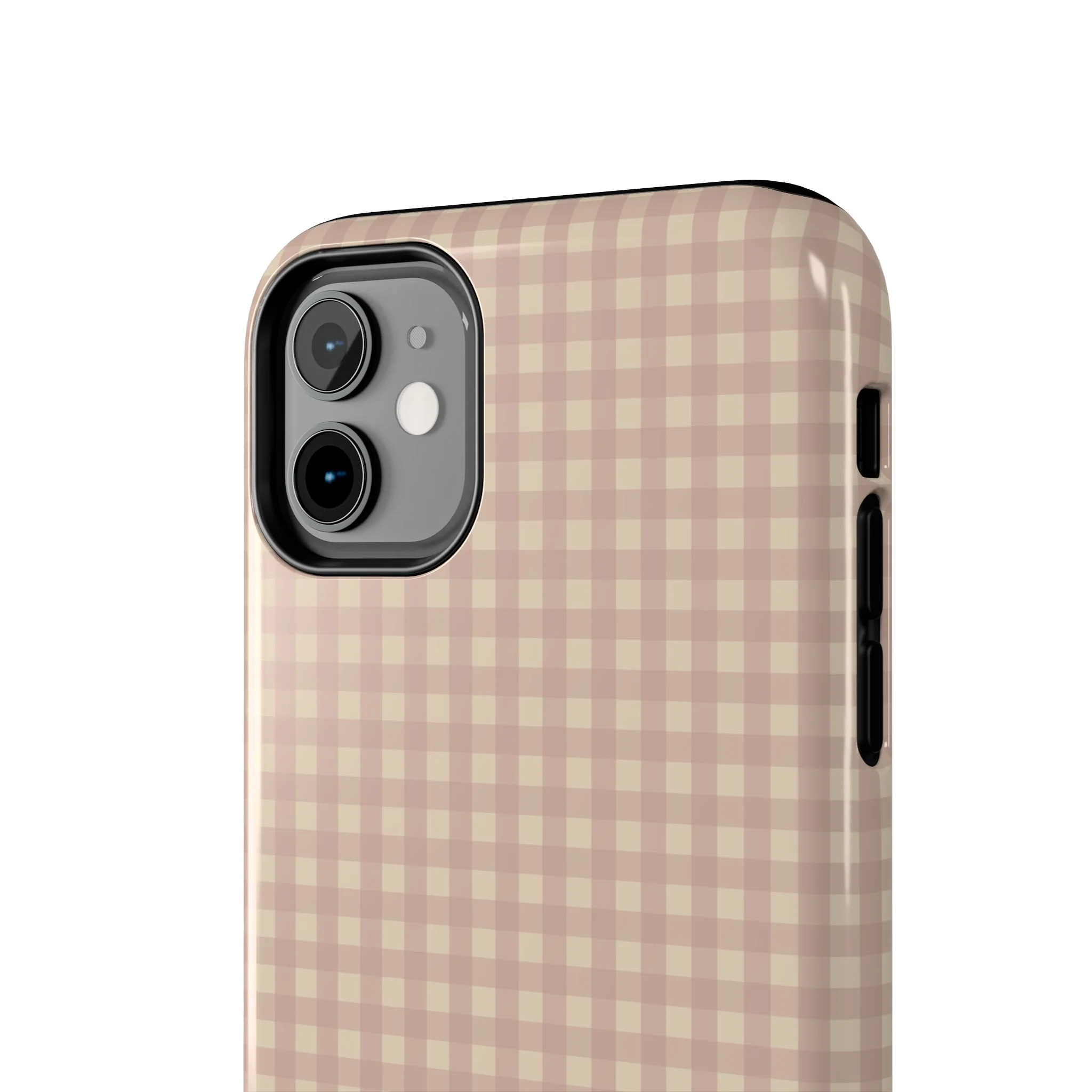 Neutral Blush Gingham IPhone Case - Image 45
