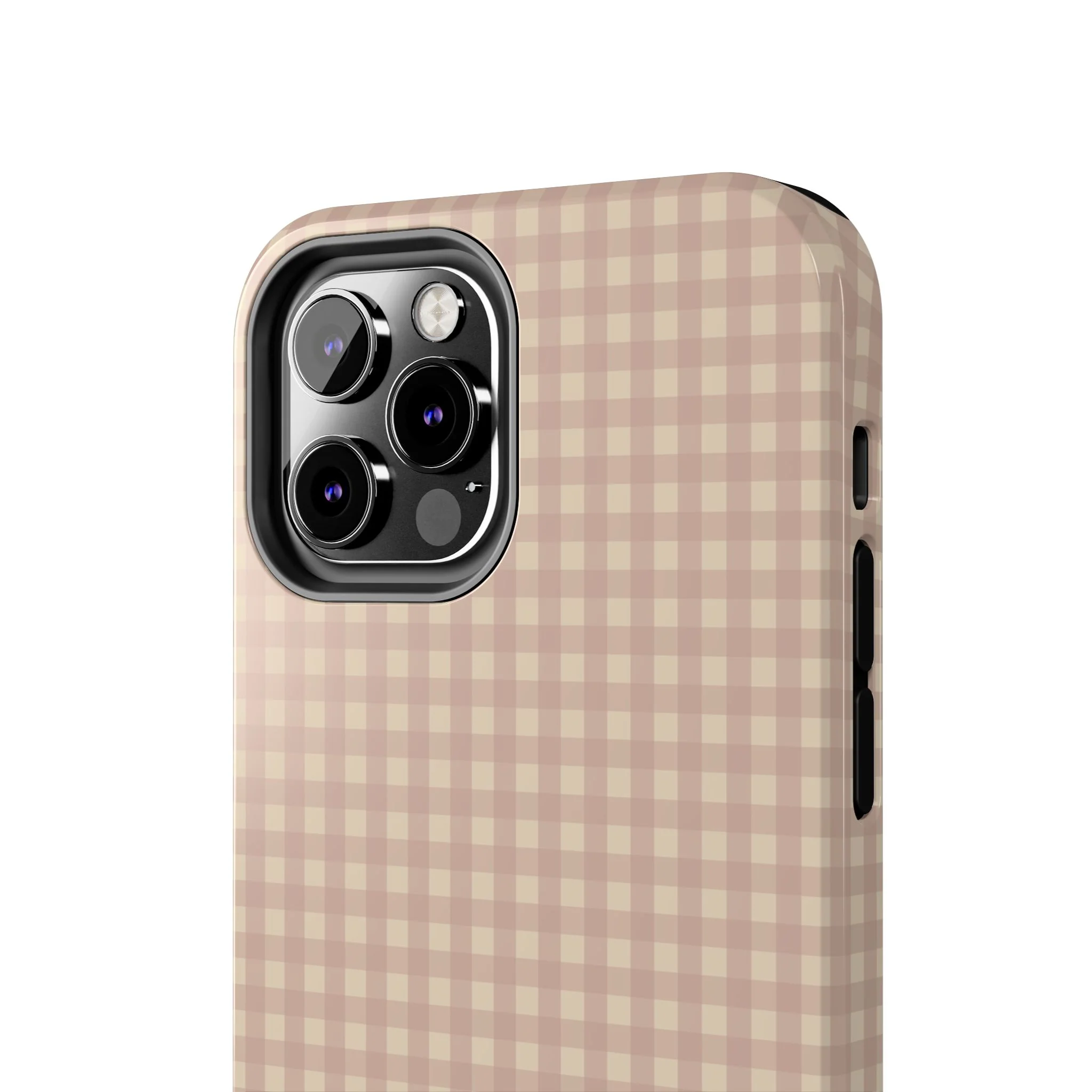 Neutral Blush Gingham IPhone Case - Image 60