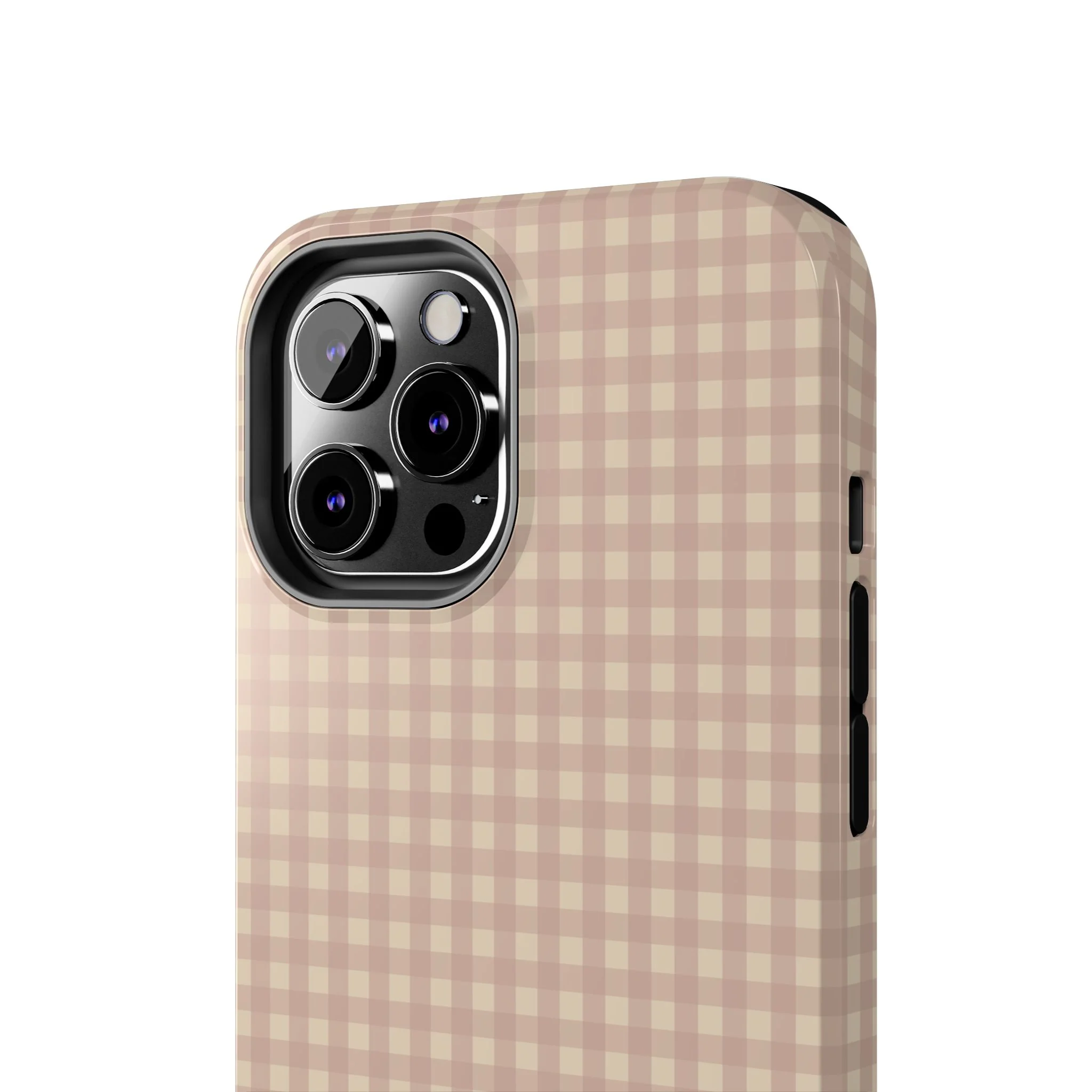 Neutral Blush Gingham IPhone Case - Image 63