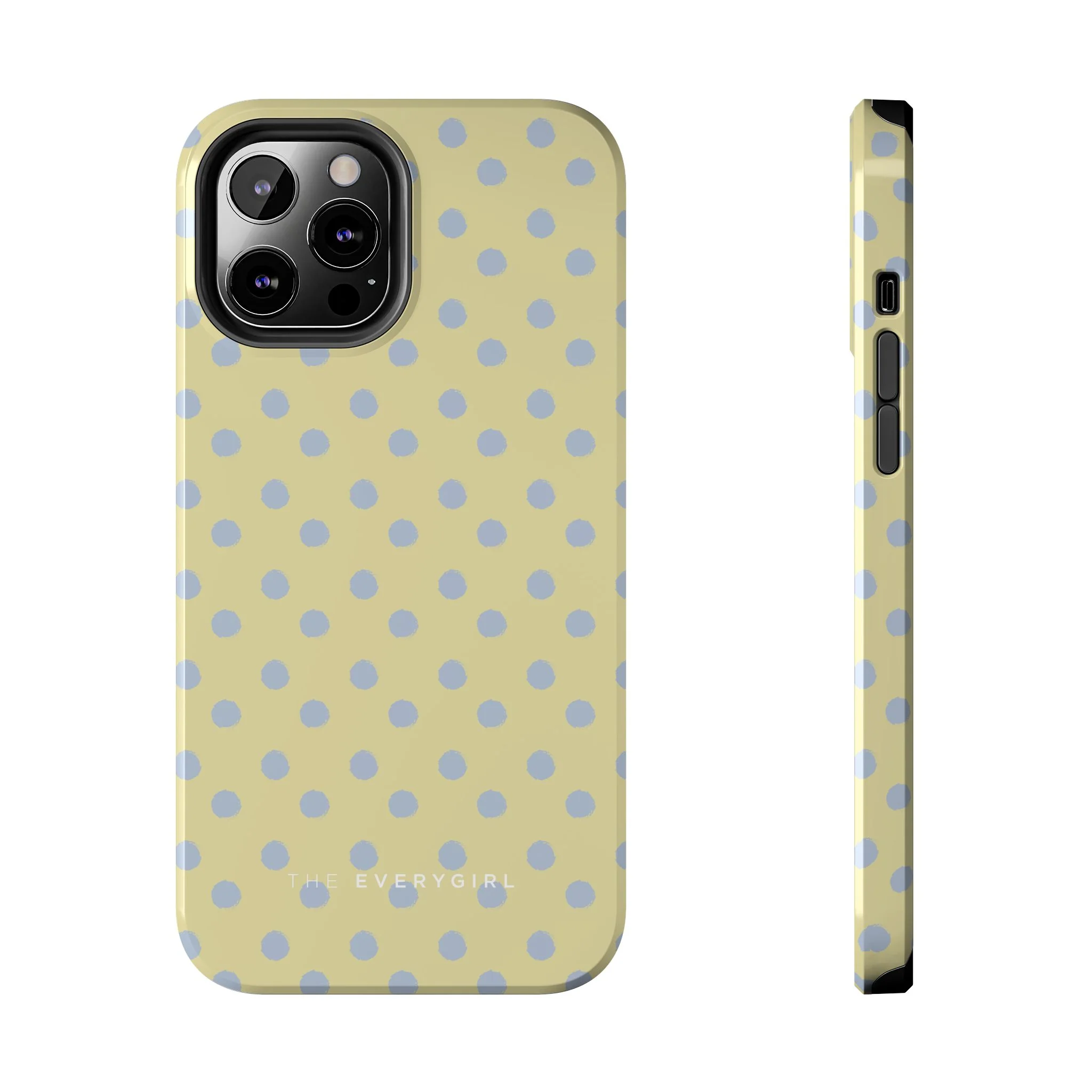 Yellow & Blue Polka Dots Phone Case - Image 7