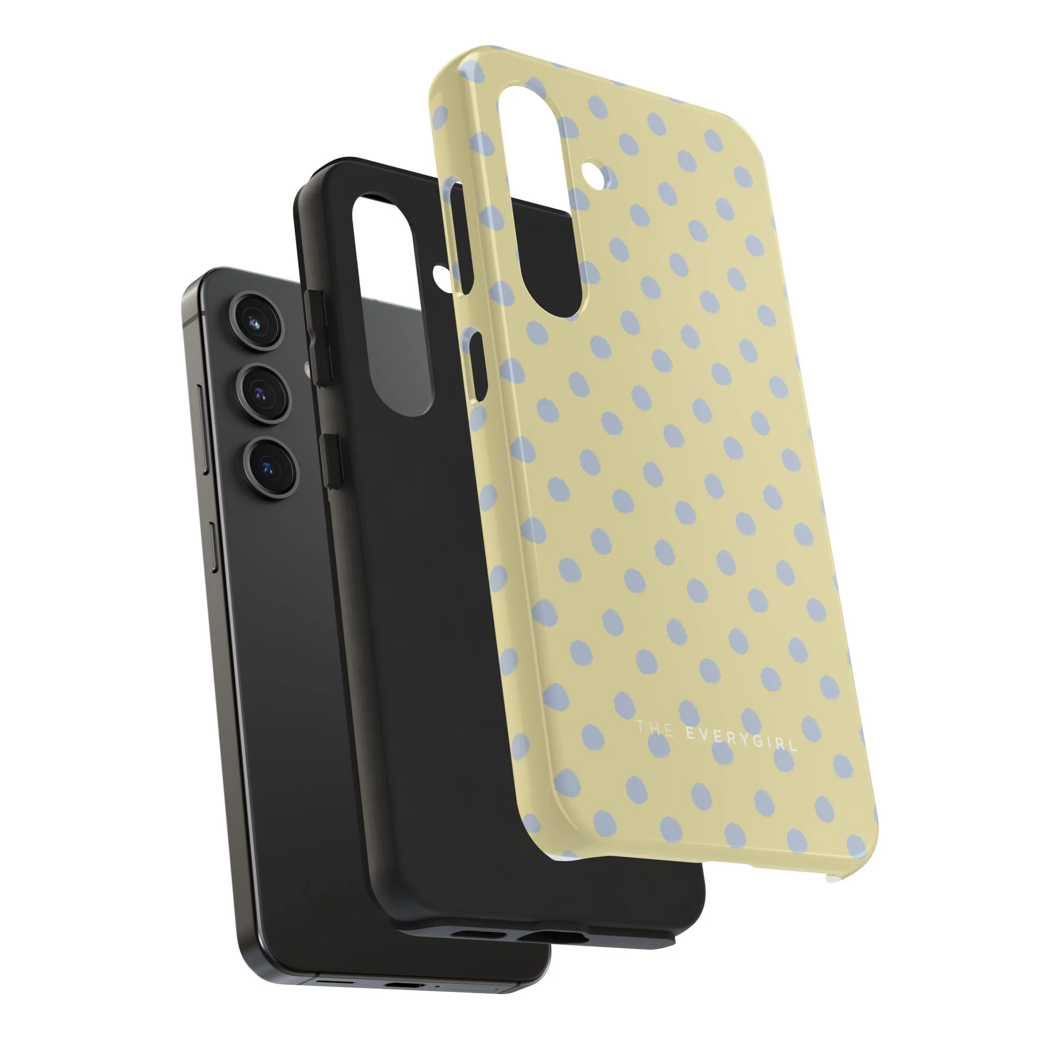 Yellow & Blue Polka Dots Phone Case - Image 84